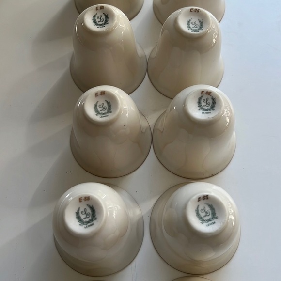 Lenox #88 Bell Shape Demitasse Liners- Set of 10. Cream with Gold Trim - Picture 5 of 12